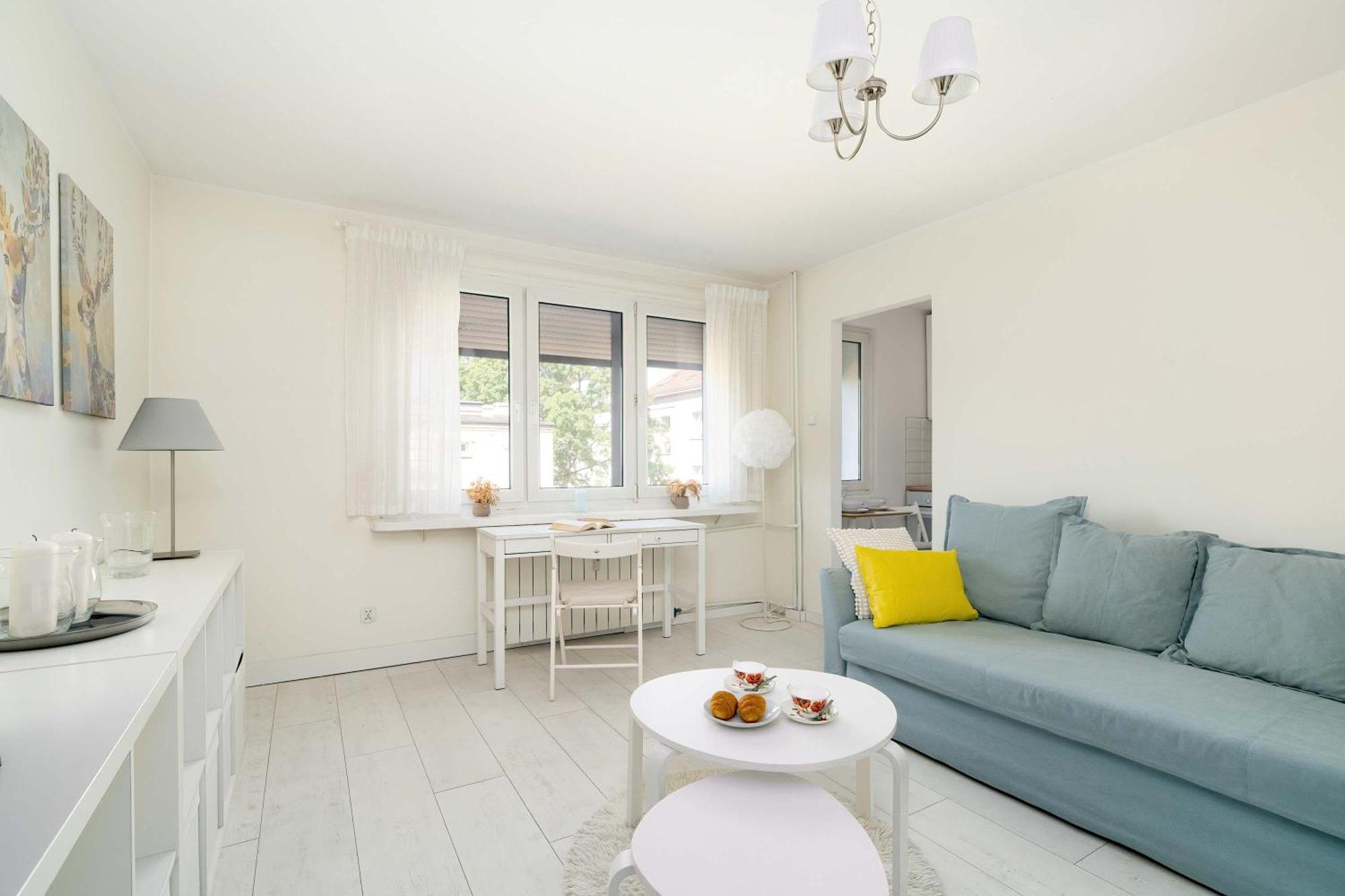 Apartment Grochowska Bright With Desk By Renters *
